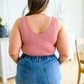 The Basics Reversible Longline Tank in Dusty Rose