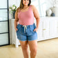 The Basics Reversible Longline Tank in Dusty Rose