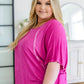 The Remix Oversized Mineral Washed T-Shirt in Magenta
