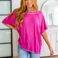 The Remix Oversized Mineral Washed T-Shirt in Magenta