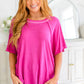 The Remix Oversized Mineral Washed T-Shirt in Magenta
