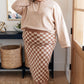Start Your Engines Checkered Midi Skirt