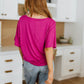 Tied Up With a Bow Top in Magenta
