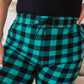 Your New Favorite Joggers in Teal Check