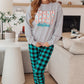 Your New Favorite Joggers in Teal Check