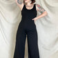 FawnFit Wide Leg Sleeveless Jumpsuit With Built-In Bra