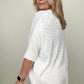 Davi & Dani Wide Neck Oversized Loose Knit Top