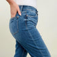 Judy Blue High Waist Fray Slit Release Hem Straight Jeans