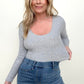 Fawnfit Ribbed Built-In Bra Long Sleeve Bodysuit