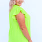 Under Neon Lights Ruffle Sleeve Top