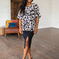 Unforgettable V-Neck Animal Print Blouse in Black