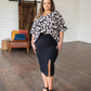 Unforgettable V-Neck Animal Print Blouse in Black