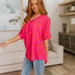 Unforgettable V-Neck Animal Print Blouse