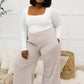 Unwind Wide Leg Lounge Pants In Mocha