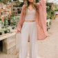 Unwind Wide Leg Lounge Pants In Mocha