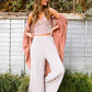 Unwind Wide Leg Lounge Pants In Mocha