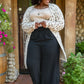Up To Date Pleated Wide Leg Pants In Black