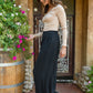 Up To Date Pleated Wide Leg Pants In Black