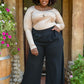 Up To Date Pleated Wide Leg Pants In Black