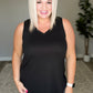 V-Neck Sleeveless Top in Black