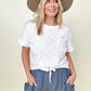 Gigio Cropped T-Shirt with Sequin Pocket and Tie Front