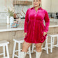 Velvet and Roses Velvet Shirtdress