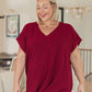 Very Much Needed V-Neck Top in Wine