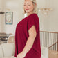 Very Much Needed V-Neck Top in Wine