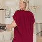 Very Much Needed V-Neck Top in Wine