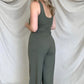 FawnFit Wide Leg Sleeveless Jumpsuit With Built-In Bra