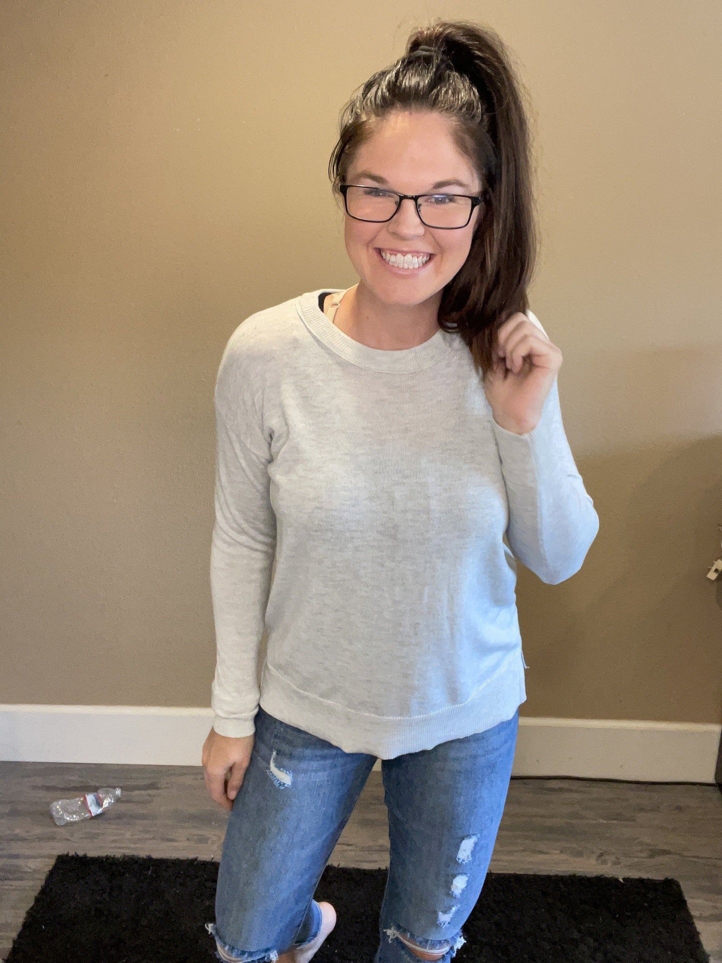 Ribbed Hem Sweater