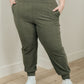 Where Are You High Rise Joggers in Olive