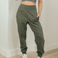 Where Are You High Rise Joggers in Olive