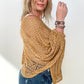 Cozy Co Open Knit Boatneck Dolman Sleeve Cover Up