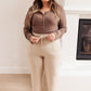Wide Legged & Cozy Sweatpants in Sand