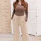Wide Legged & Cozy Sweatpants in Sand