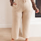 Wide Legged & Cozy Sweatpants in Sand