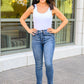 Winona Released Hem Side Slit Skinnies