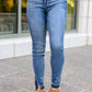 Winona Released Hem Side Slit Skinnies