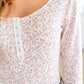 Wistful Wishes Floral Henley Bodysuit