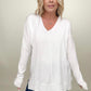 Zenana Front Seam Light Knit Sweater