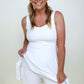 Fawnfit 3 in 1 Athleisure Mini Tank Dress with Built-in Bra & Shorts