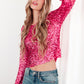 You Found Me Sequin Top in Fuchsia