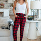 Your New Favorite Joggers in Red Plaid