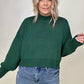 Zenana Oversized Cropped Sweater With Size Slits