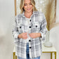 Loose Plaid Button Long-Sleeved Jacket With Pocket