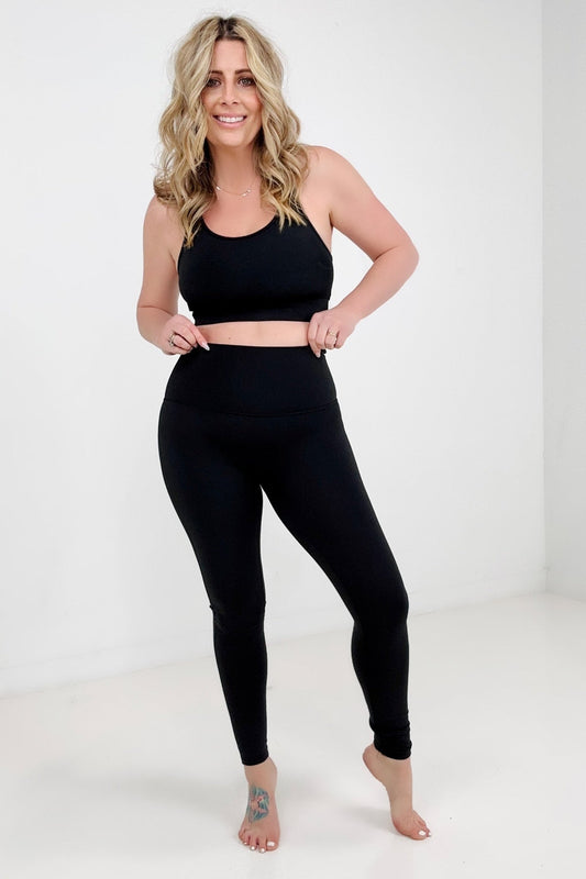 Zenana Athletic Racerback Tank Top & Leggings Set