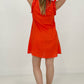 Cozy Co Refreshing V-Neck Button Down Mini Dress with Ruffle Sleeves
