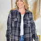 Loose Plaid Button Long-Sleeved Jacket With Pocket