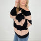 Round Neck Long Sleeve Colorblock Sweater